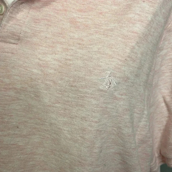 ORIGINAL PENGUIN by Munsingwear Polo Shirt Mens Heathered Pink XL - Picture 2 of 5